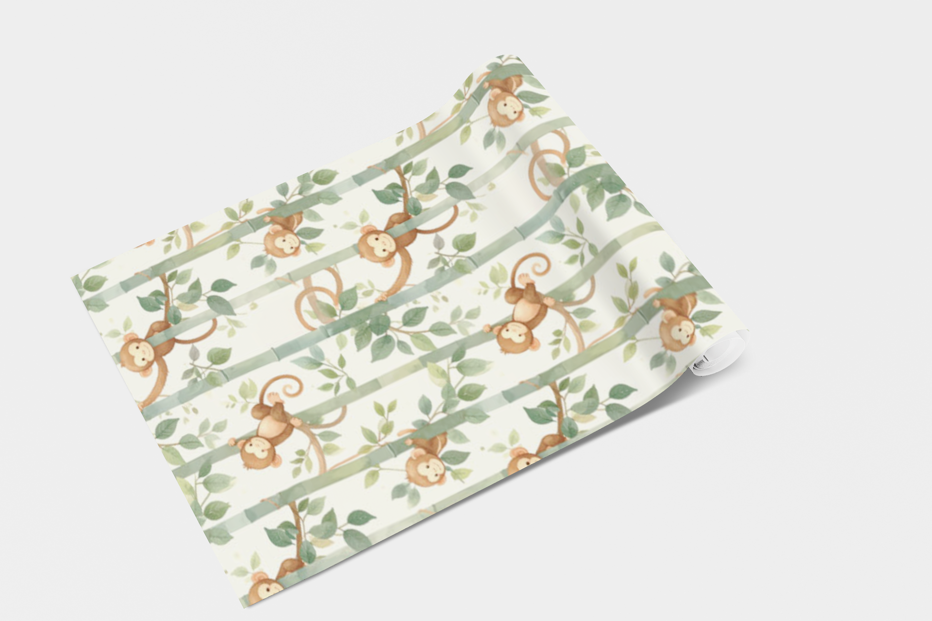 Jungle Monkey Playroom Wallpaper