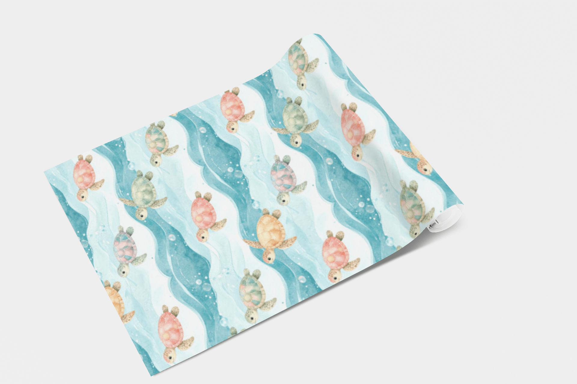 Baby Sea Turtle Swim Wallpaper Peel and Stick Wallpaper | Accent Haus