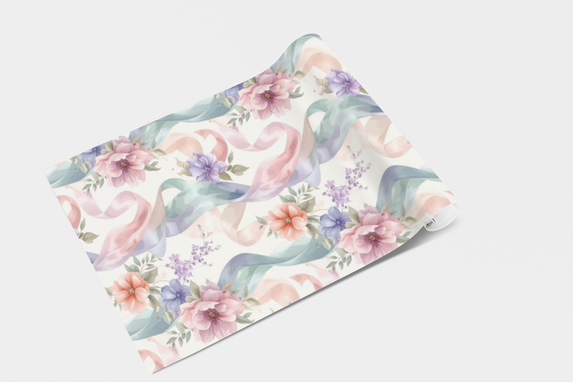 Floating Ribbon Garden Wallpaper