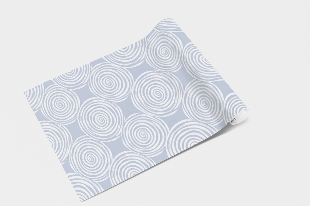 Seafoam Spiral Grid Wallpaper