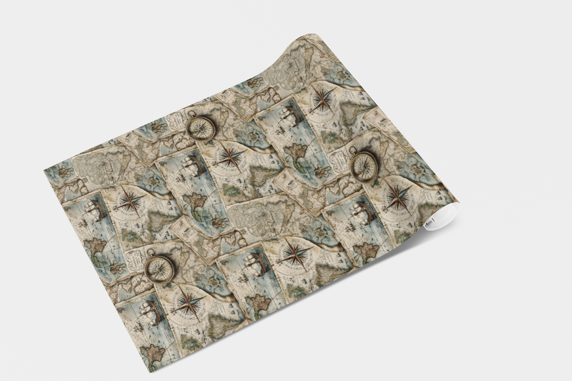 Vintage Map Collage Wallpaper