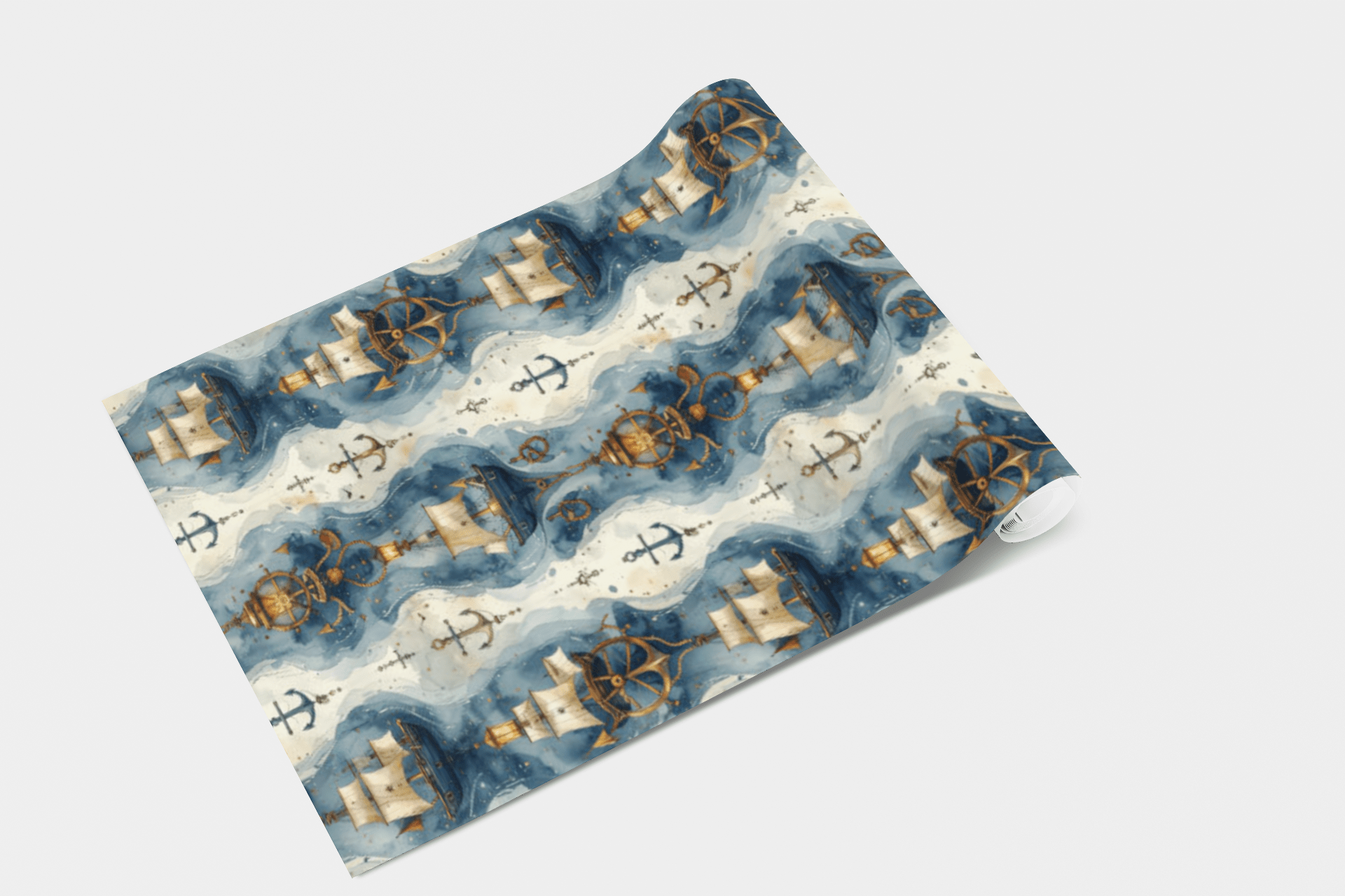 Anchors & Wheels Wallpaper Peel and Stick Wallpaper | Accent Haus