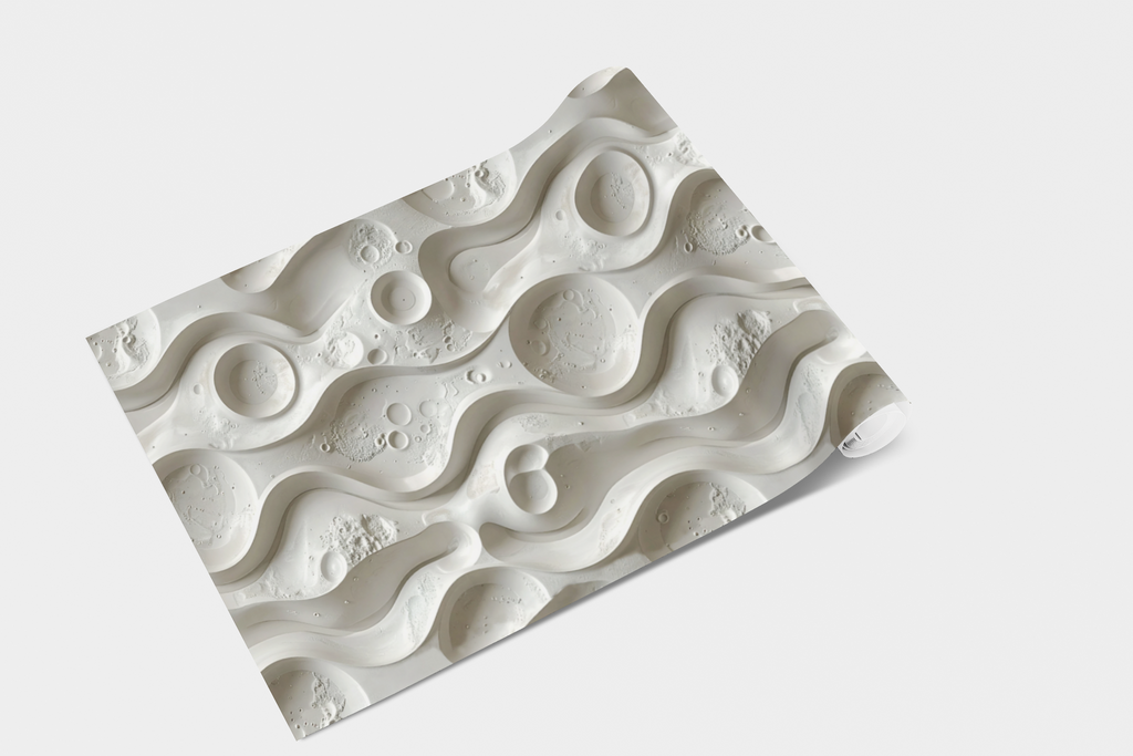 Embossed Lunar Currents Wallpaper