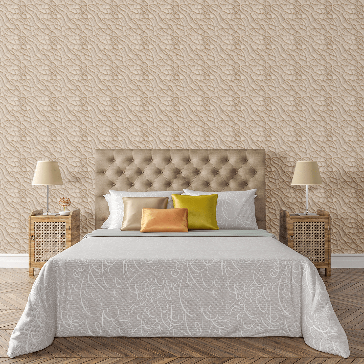 Sculpted Serenity Wallpaper Peel and Stick Wallpaper | Accent Haus