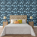 Luminous Blue Garden Wallpaper