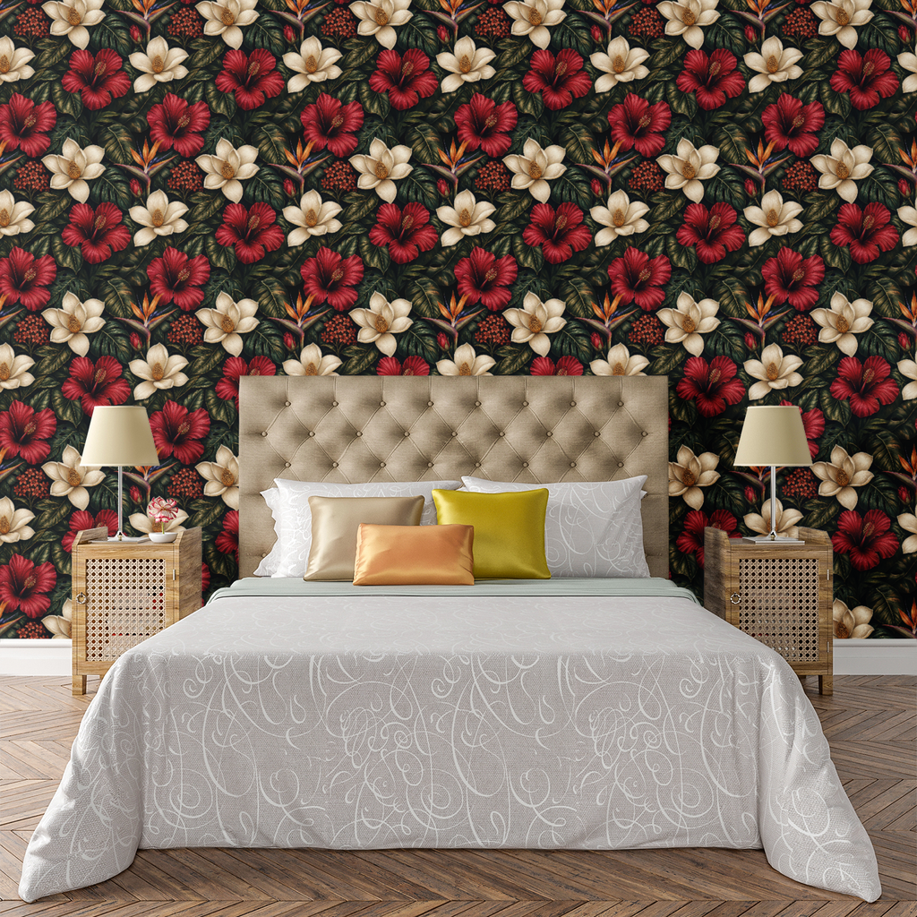 Midnight Botanical Luxe Wallpaper