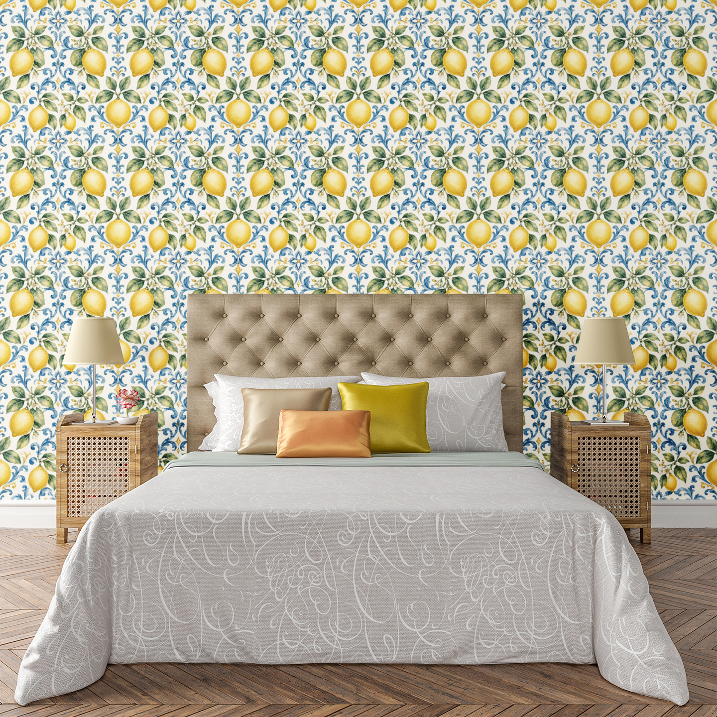 Vintage Citrus Wallpaper