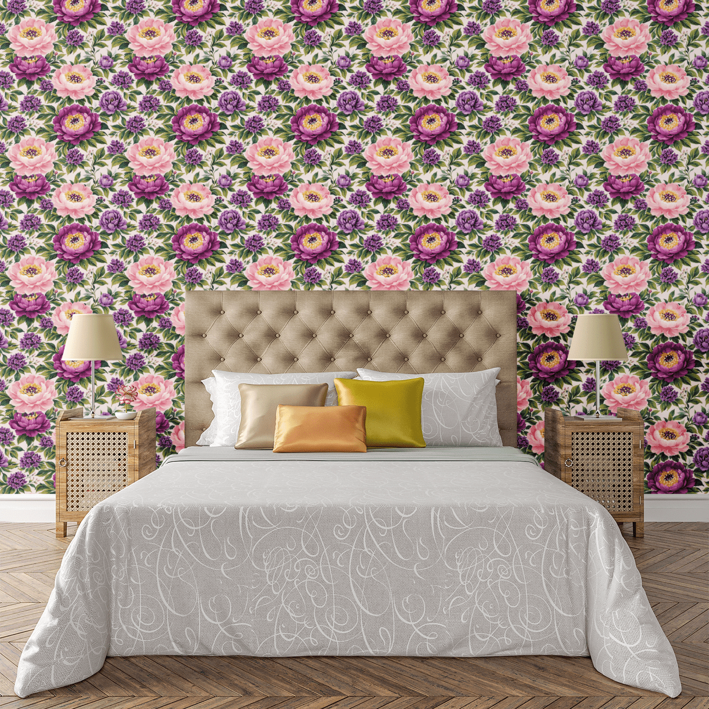 Ethereal Peony Rhapsody Wallpaper Peel and Stick Wallpaper | Accent Haus