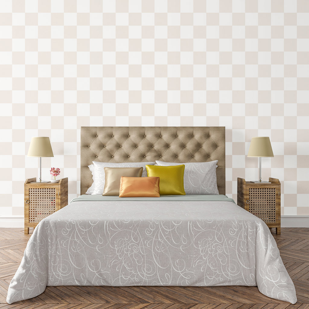 Neutral Checker Revival Wallpaper