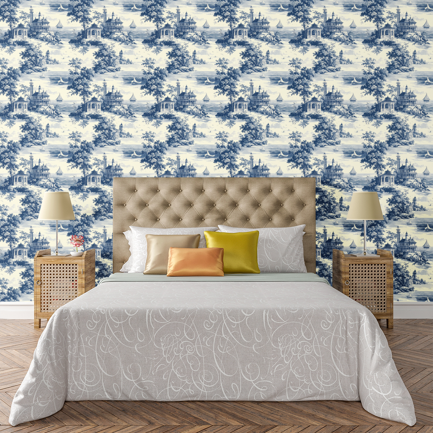Antique Seaside Resort Wallpaper