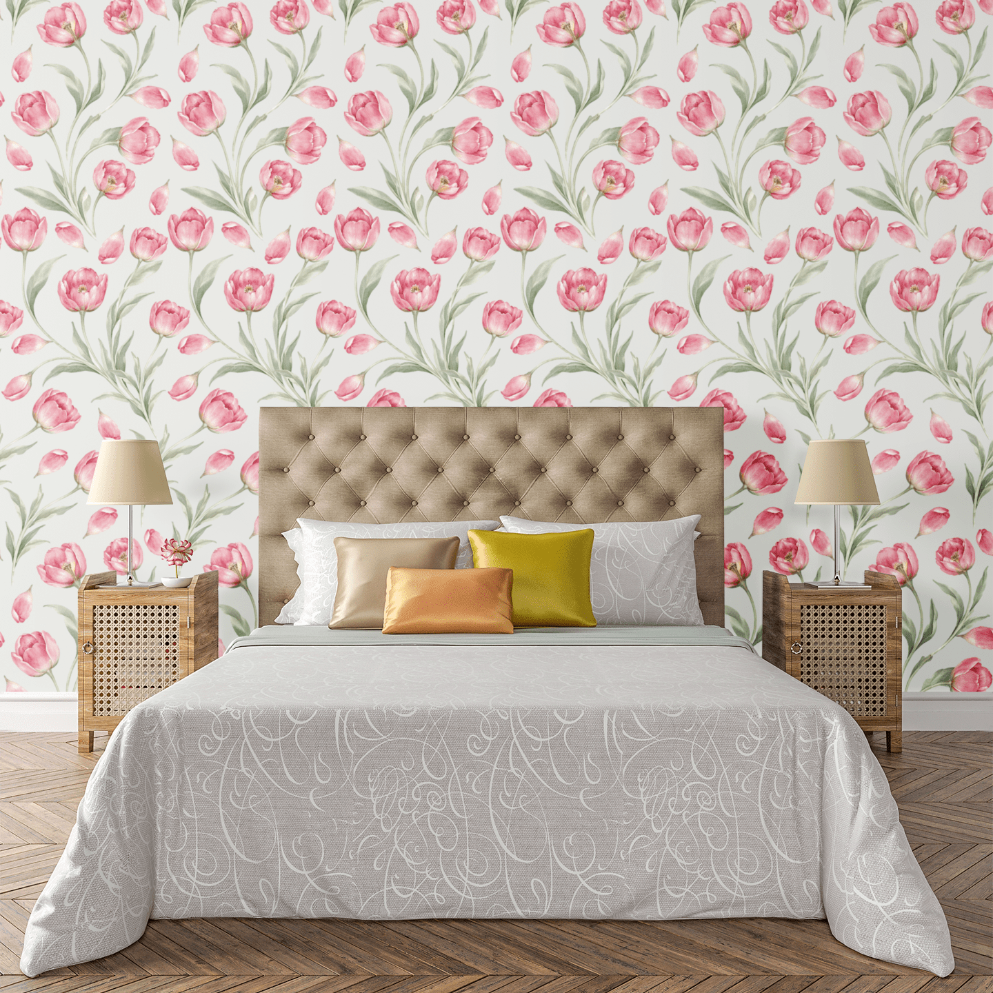 Blush Garden Waltz Wallpaper Peel and Stick Wallpaper | Accent Haus