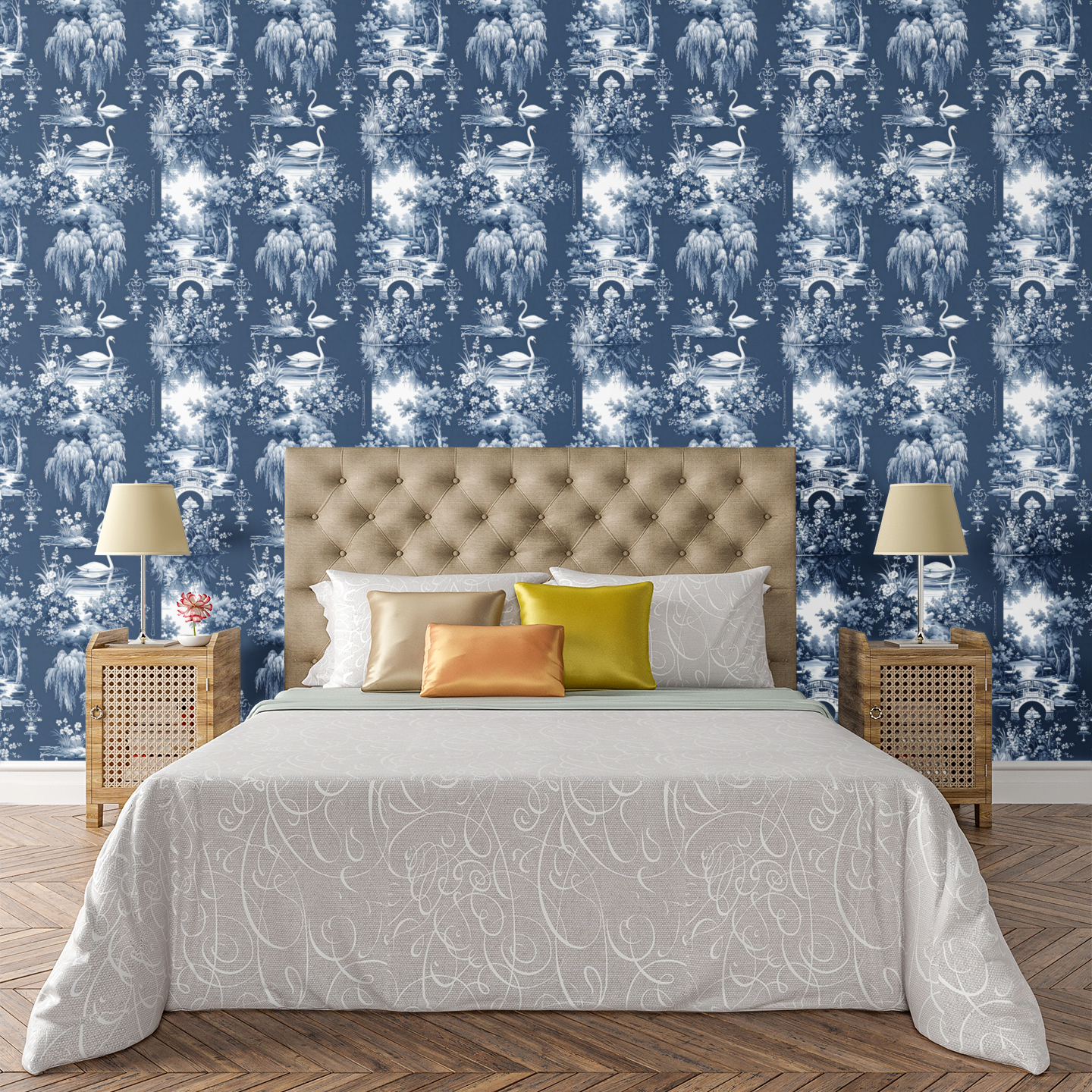 Swan Lake Promenade Wallpaper