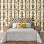 Jewel-Toned Paisley Garden Wallpaper