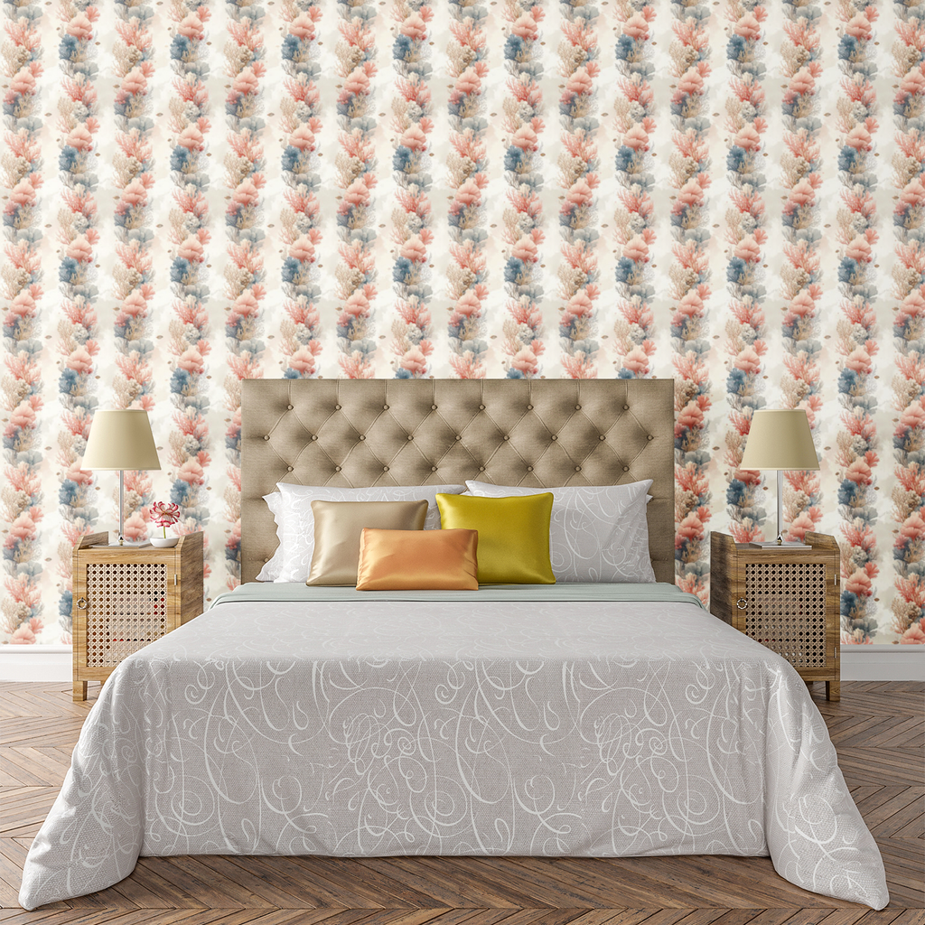 Luxury Coastal Botanical Wallpaper