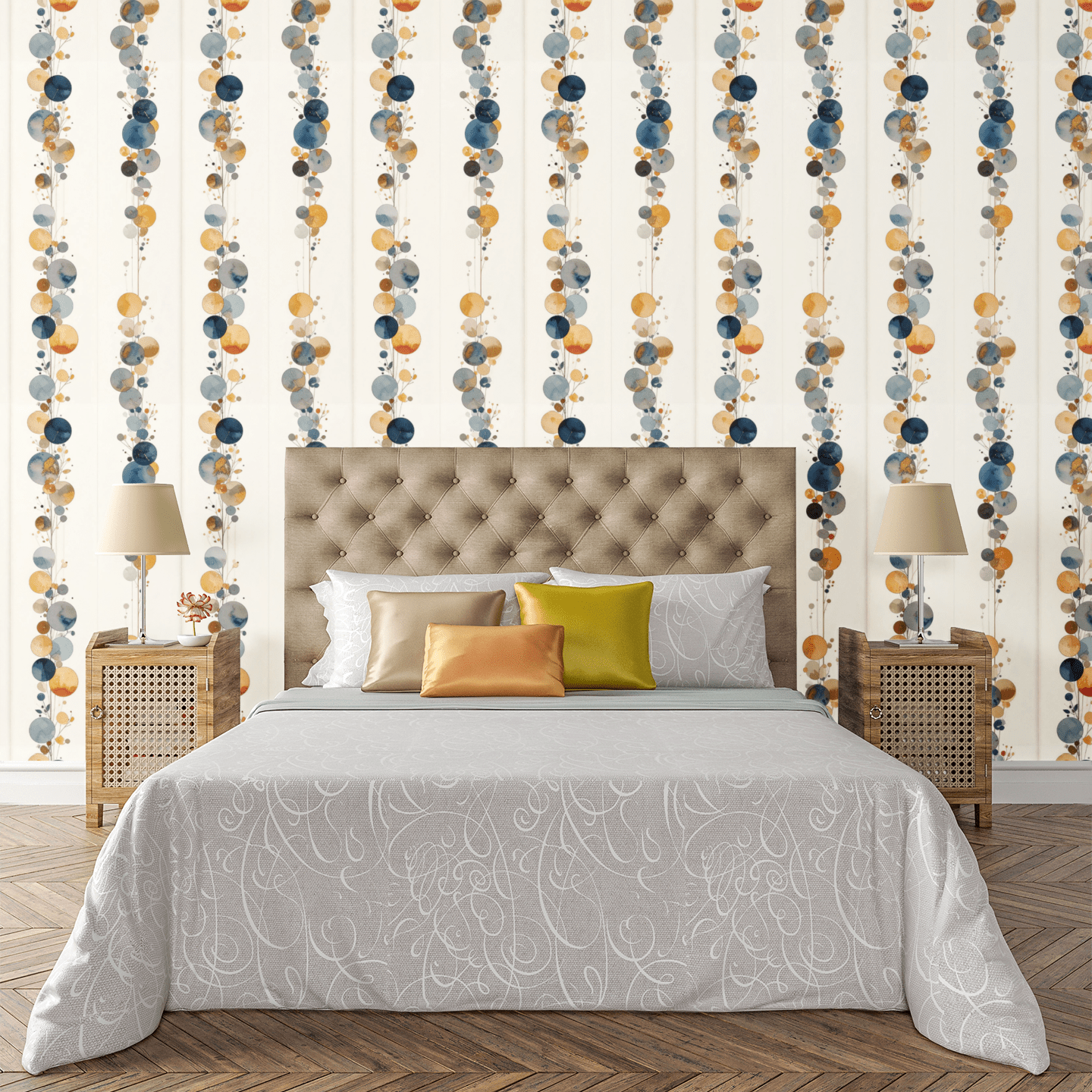 Abstract Vertical Orb Wallpaper Peel and Stick Wallpaper | Accent Haus