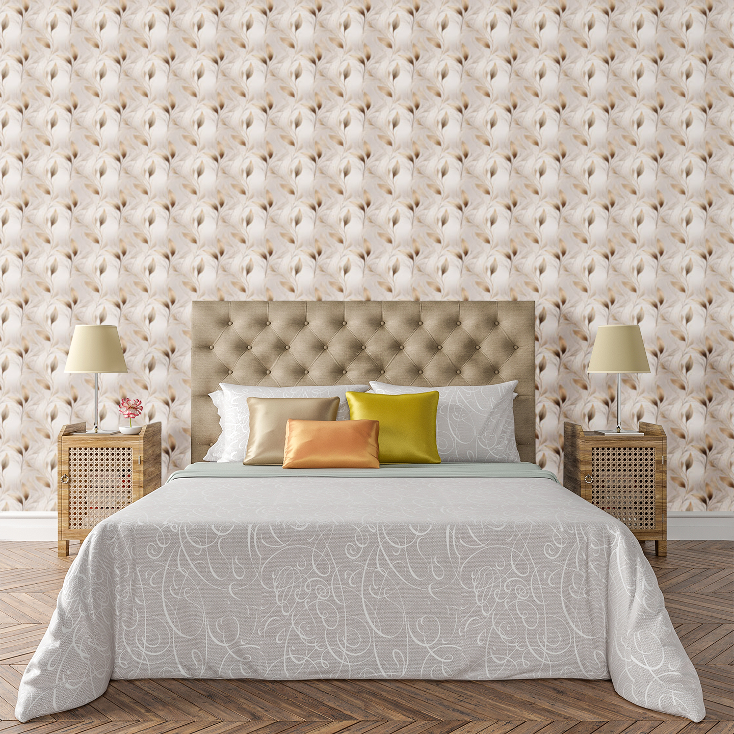 Golden Willow Whispers Wallpaper