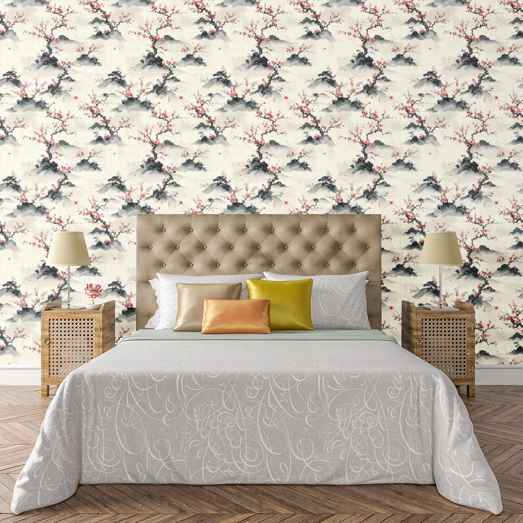Japanese Ink Garden Wallpaper