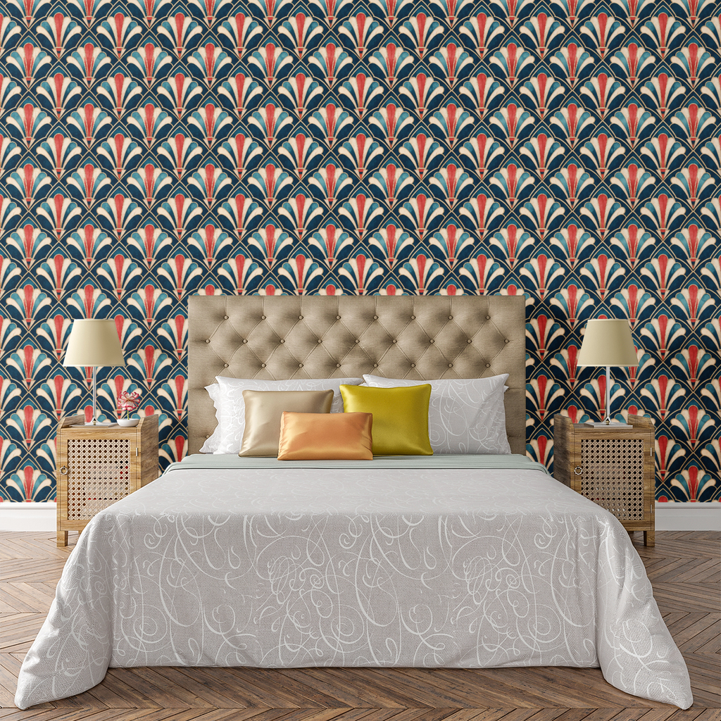 Art Deco Fan Pattern Wallpaper