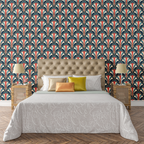 Art Deco Fan Pattern Wallpaper