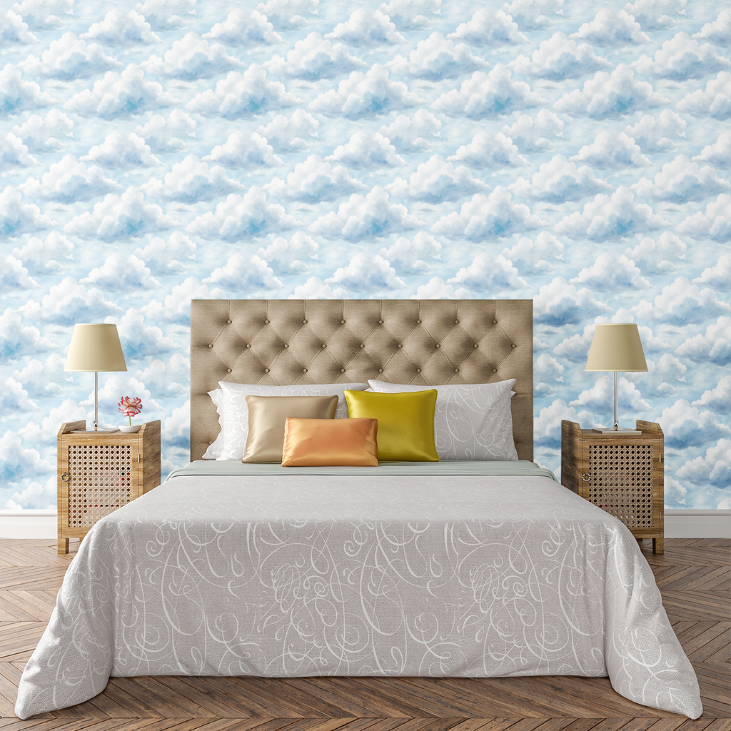 Whimsical Cloud Ceiling Wallpaper