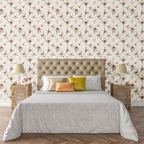 Diagonal Bloom Flow Wallpaper