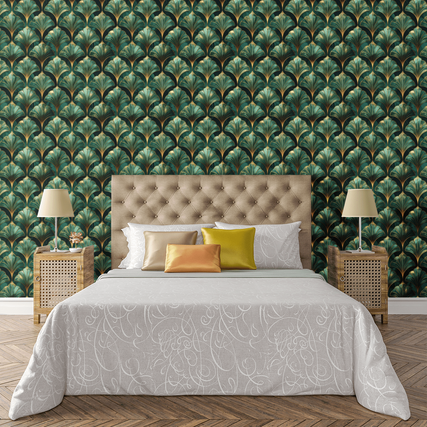 Regal Palm Fans Wallpaper Peel and Stick Wallpaper | Accent Haus