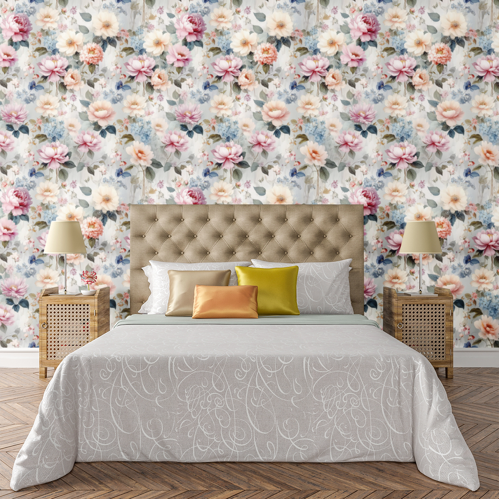 Elegant Floral Drift Streams_2' X 13' Wallpaper