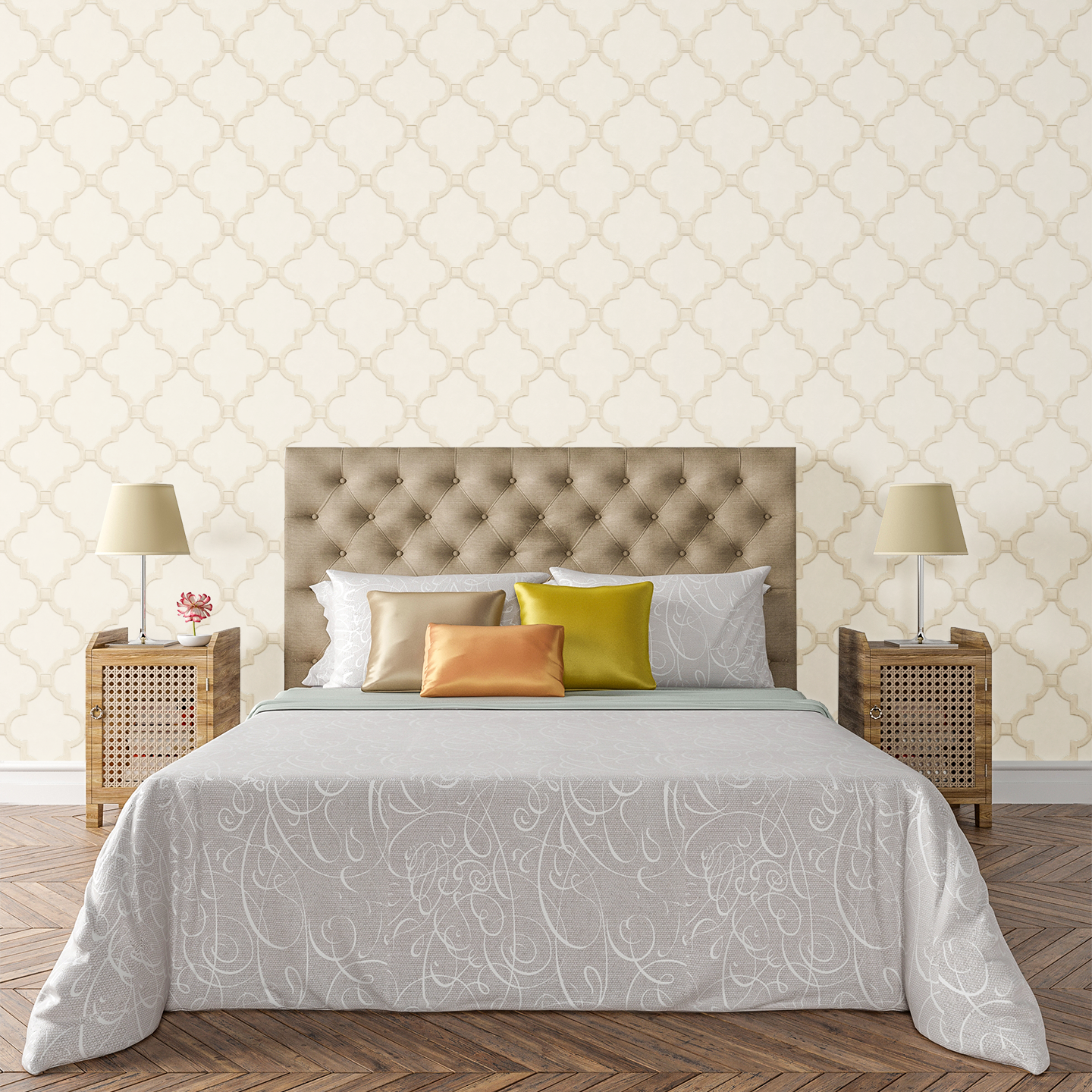 Gallery Geo Ivory Wallpaper