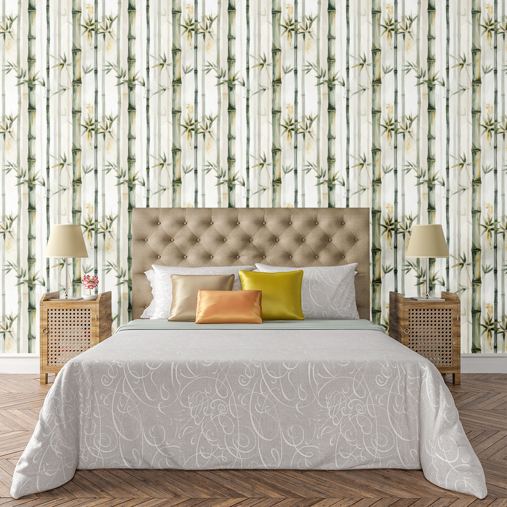 Gilded Bamboo Harmony Wallpaper