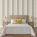 Minimalist Botanical Stripes Wallpaper