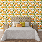 Vintage Citrus Grove Wallpaper