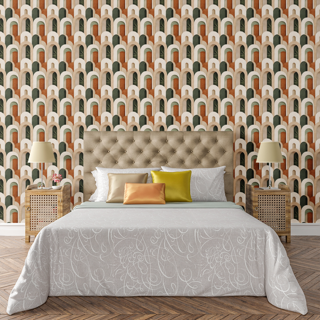 Tonal Arch Pattern Wallpaper