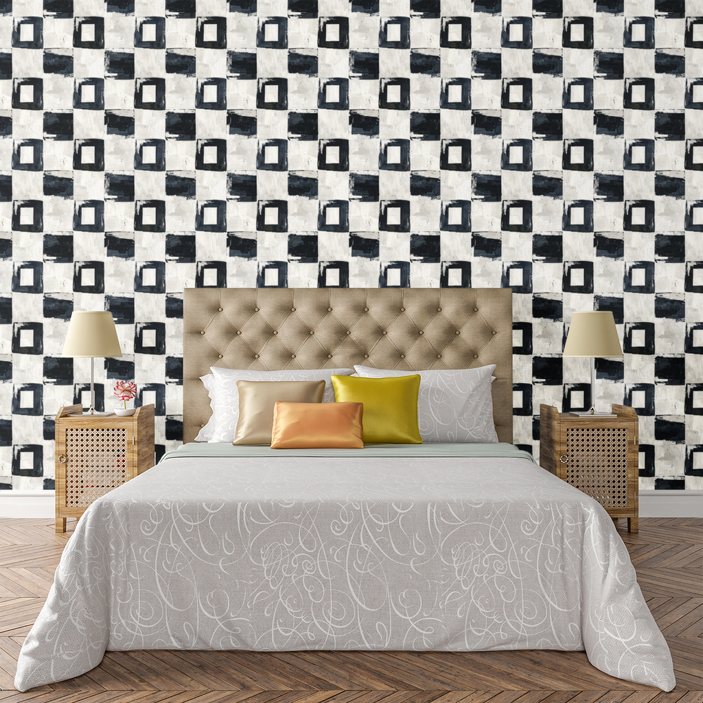 Brushstroke Grid Distortion Wallpaper