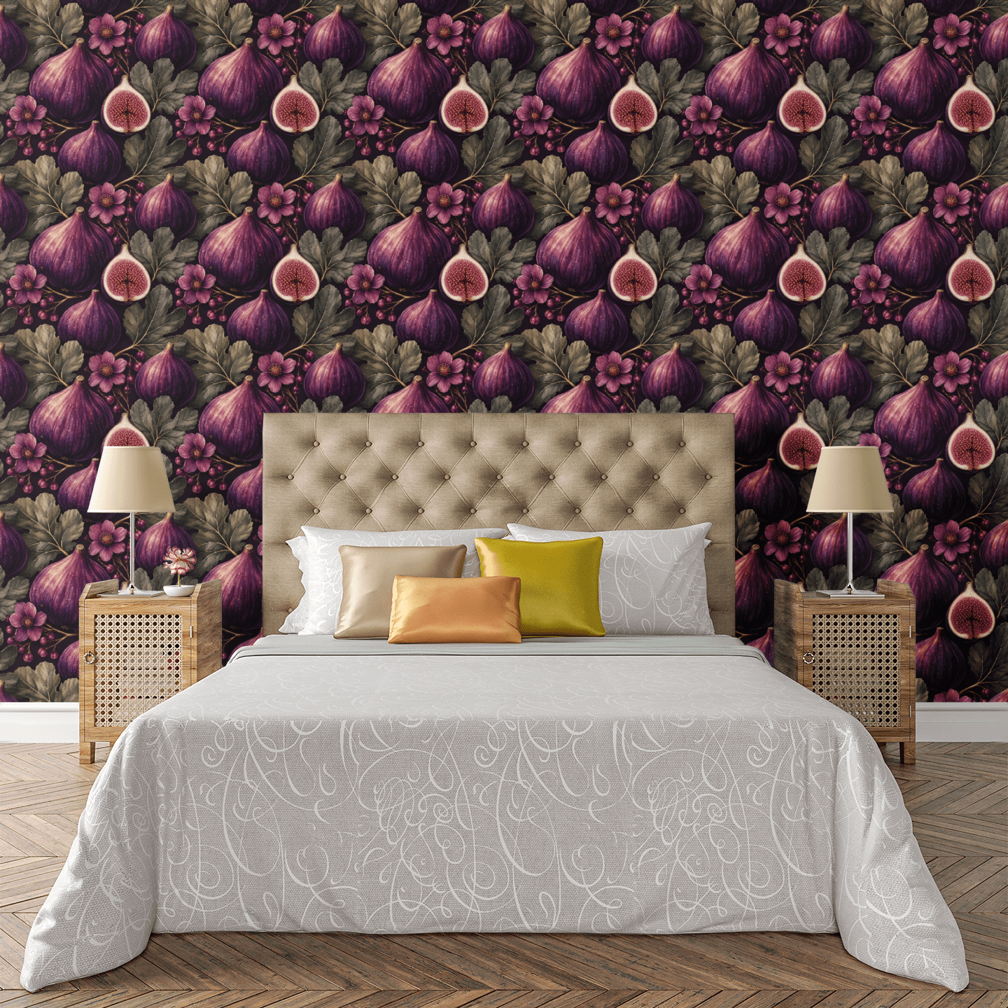 Velvet Fig Wallpaper Peel and Stick Wallpaper | Accent Haus