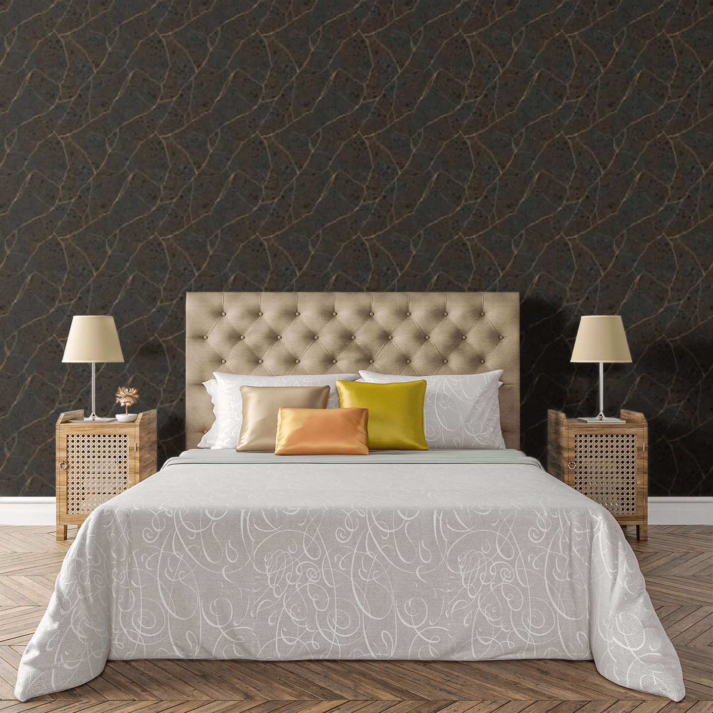 Auric Obsidian Wallpaper Peel and Stick Wallpaper | Accent Haus