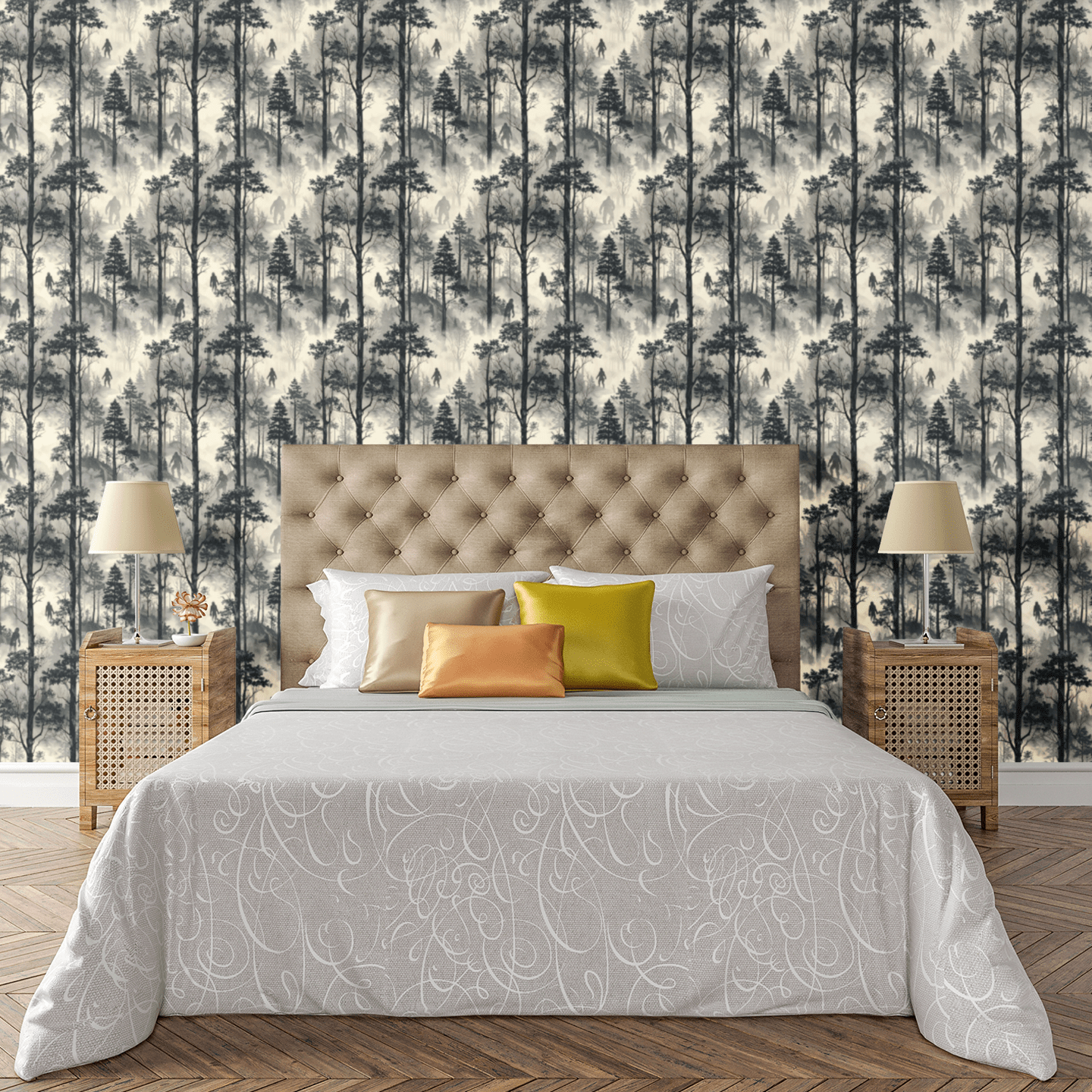 Sasquatch Canopy Veil Wallpaper Peel and Stick Wallpaper | Accent Haus