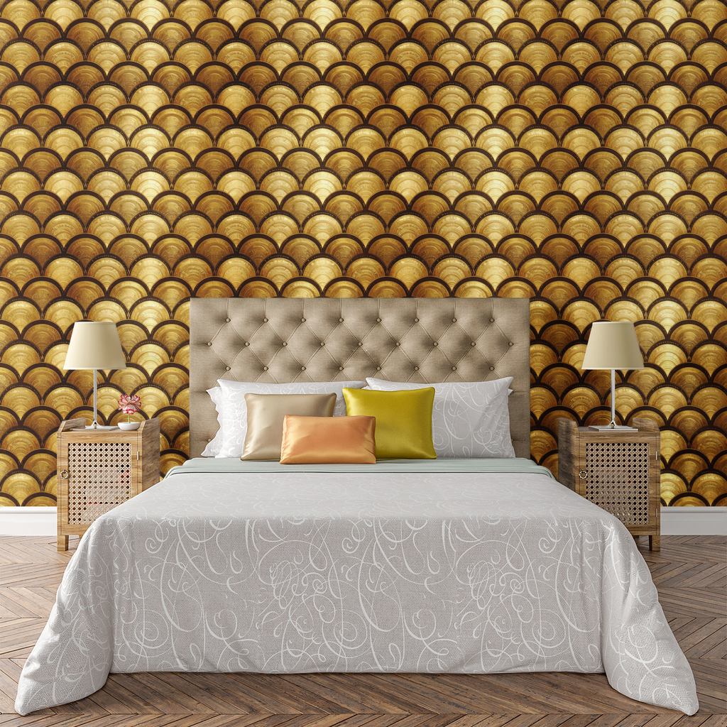 Imperial Brocade Grid Wallpaper