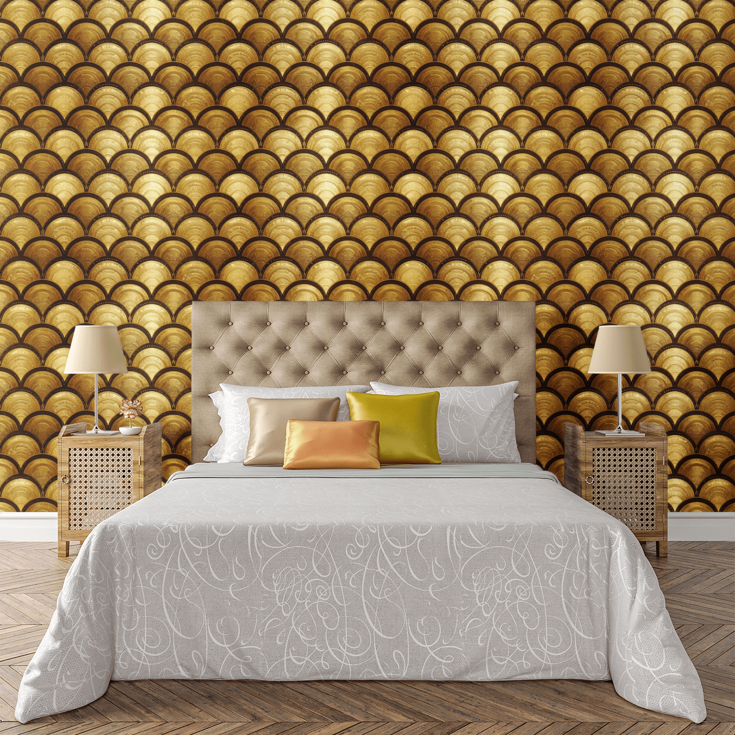 Imperial Brocade Grid Wallpaper Peel and Stick Wallpaper | Accent Haus