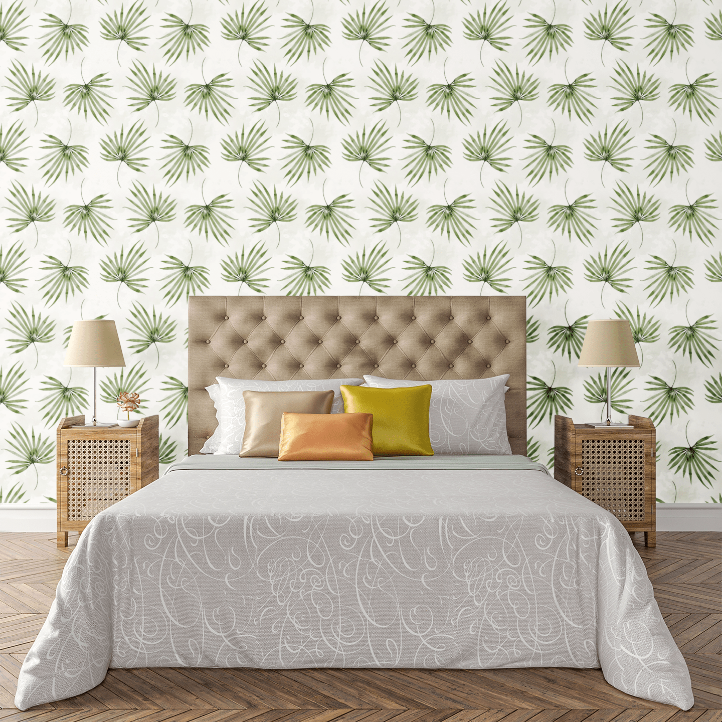 Palm Society Wallpaper Peel and Stick Wallpaper | Accent Haus