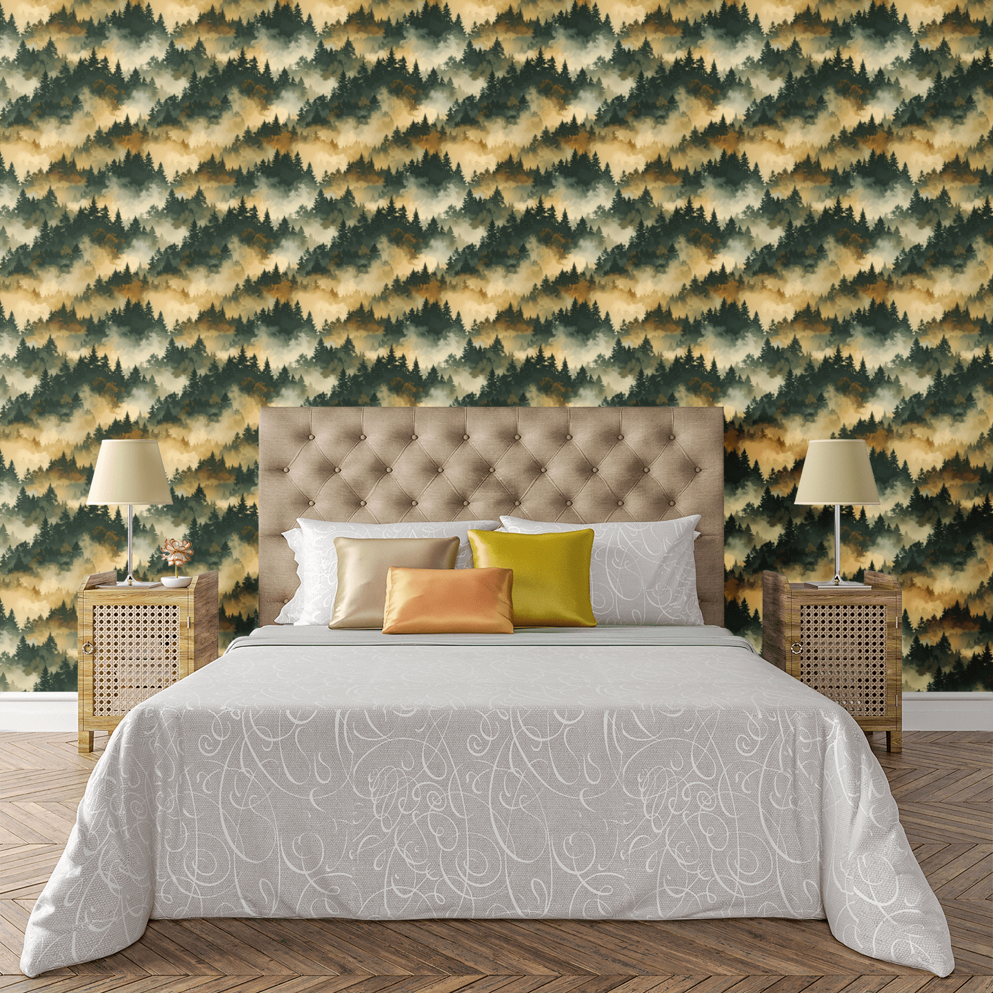 Amber Mist Wilderness Wallpaper Peel and Stick Wallpaper | Accent Haus