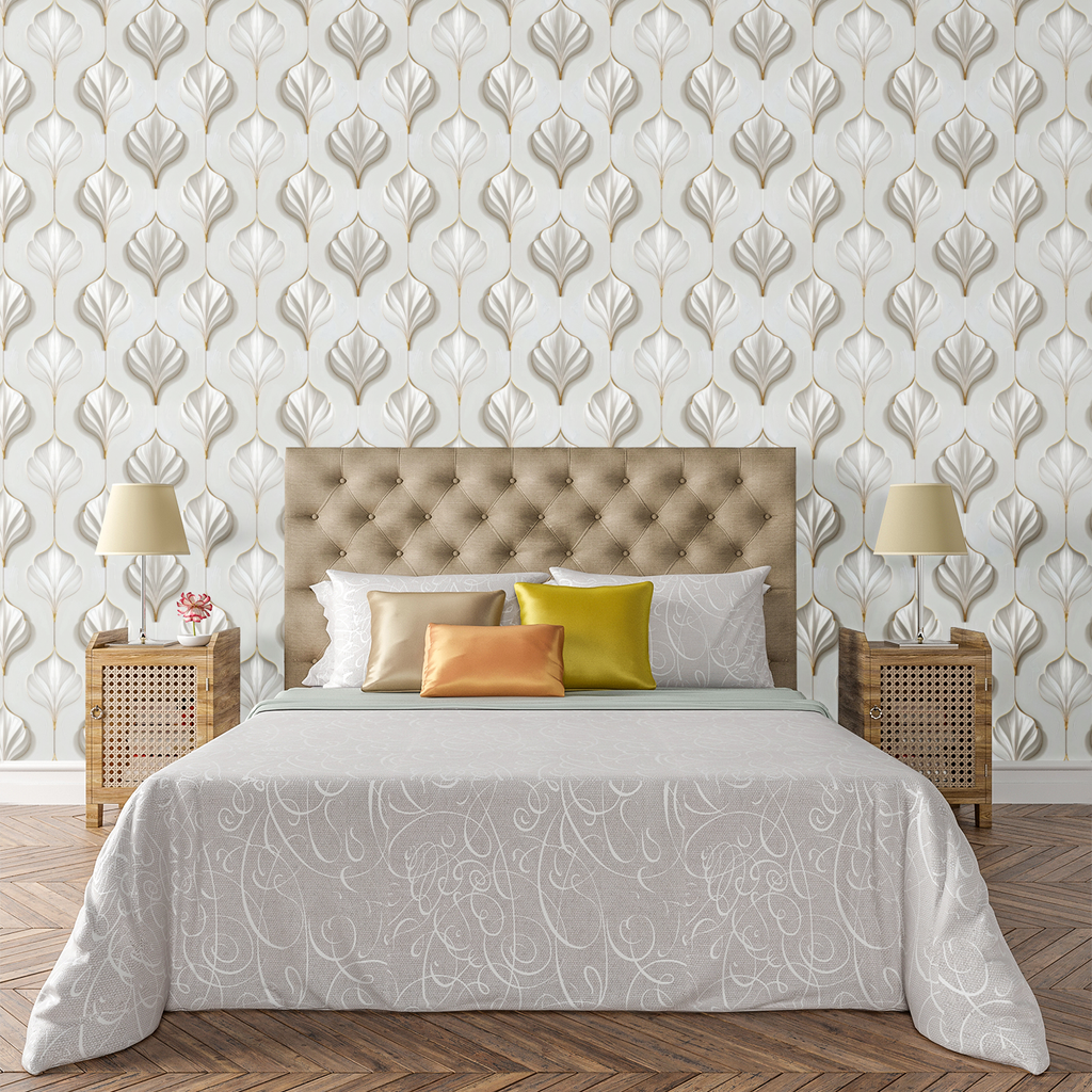Floating Porcelain Petals Wallpaper