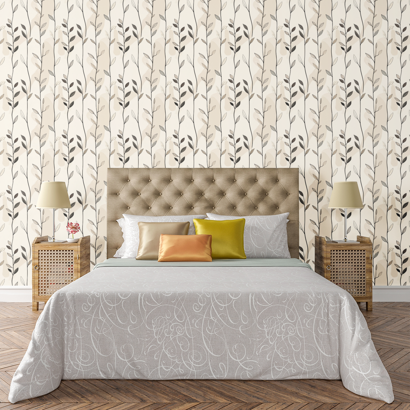 Breathing Vine Columns Wallpaper