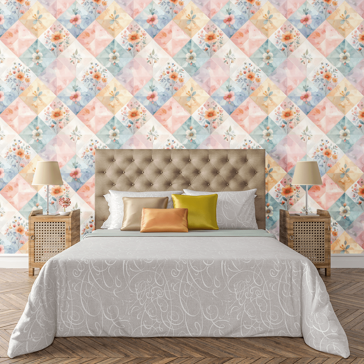 Pastel Mini Blossoms Wallpaper Peel and Stick Wallpaper | Accent Haus