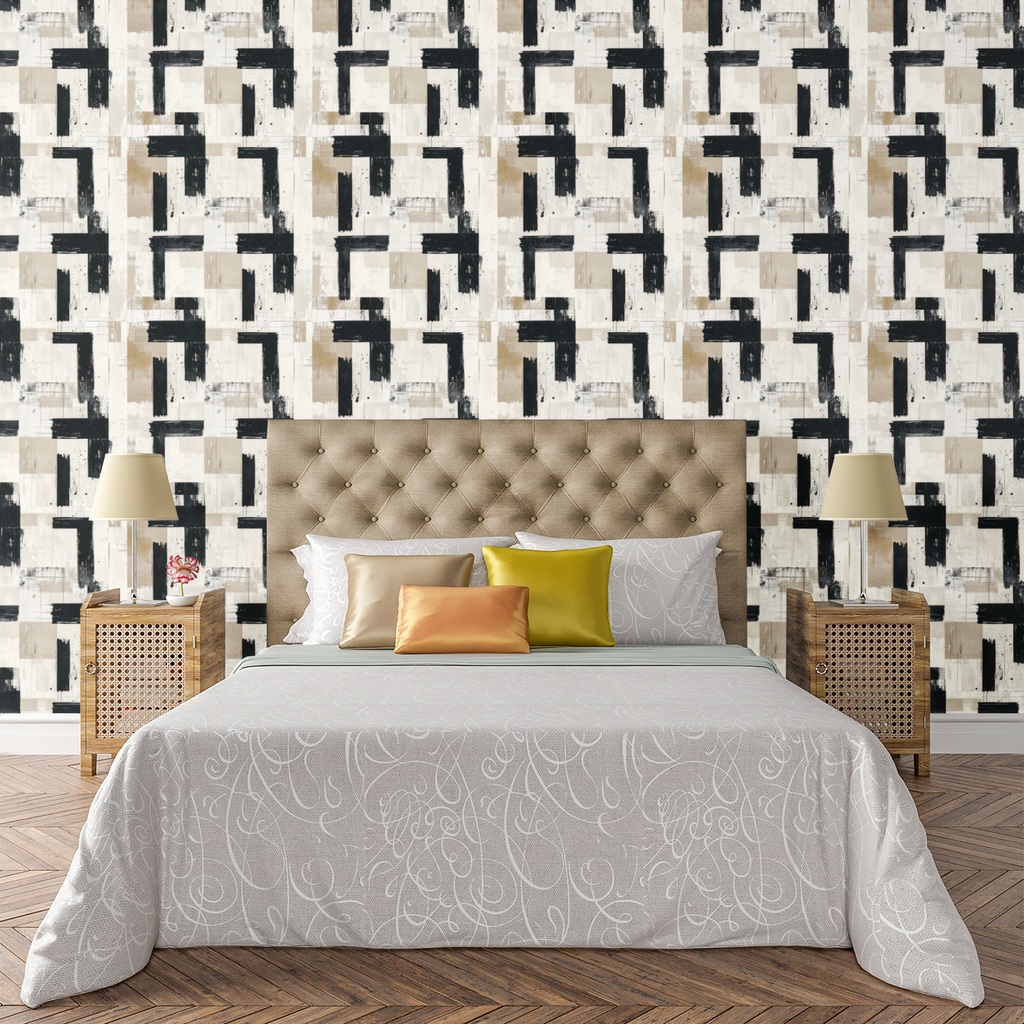 Woven Grid Rhythm Wallpaper