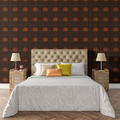 Leather Panel Espresso Wallpaper