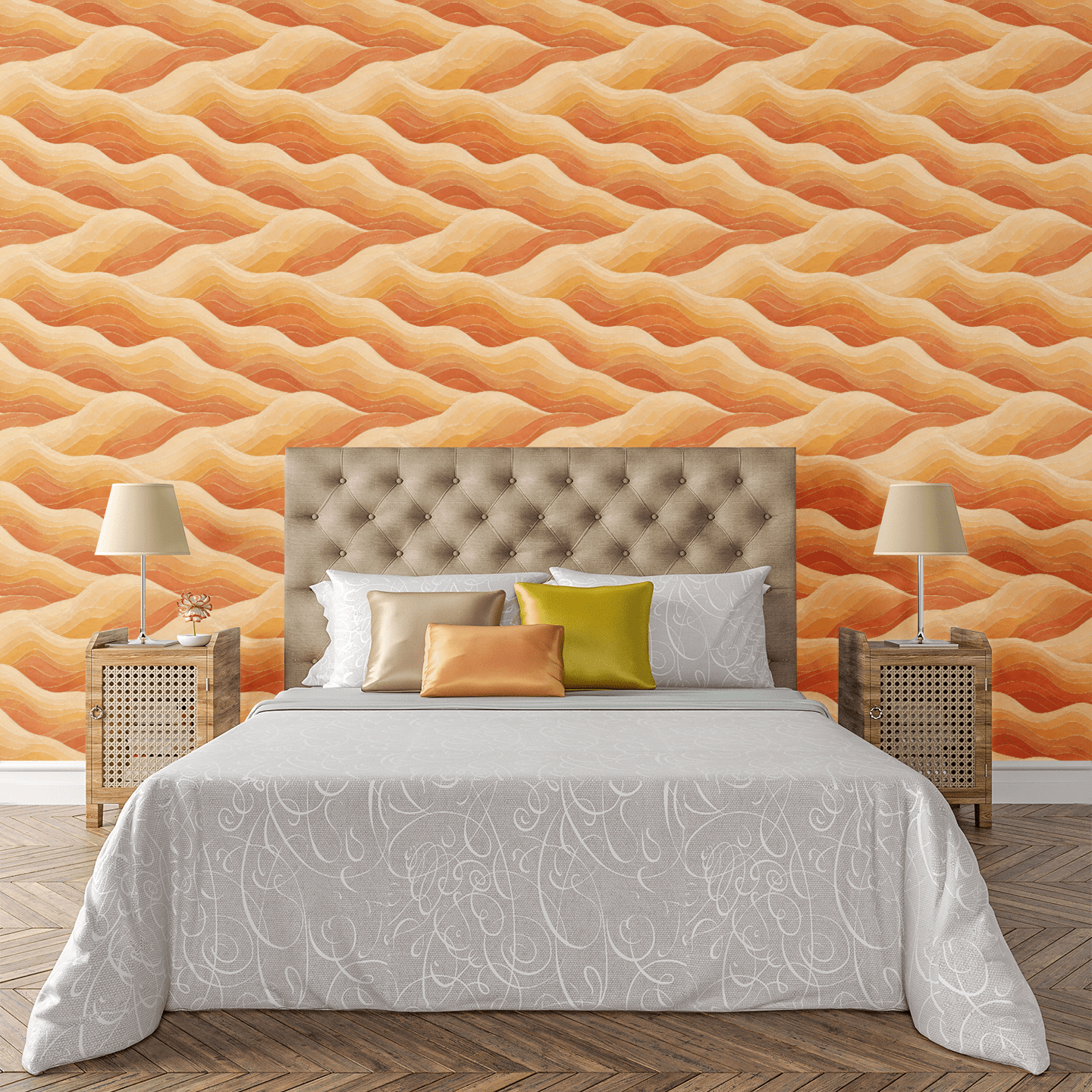 Modern Desert Lines Wallpaper Peel and Stick Wallpaper | Accent Haus