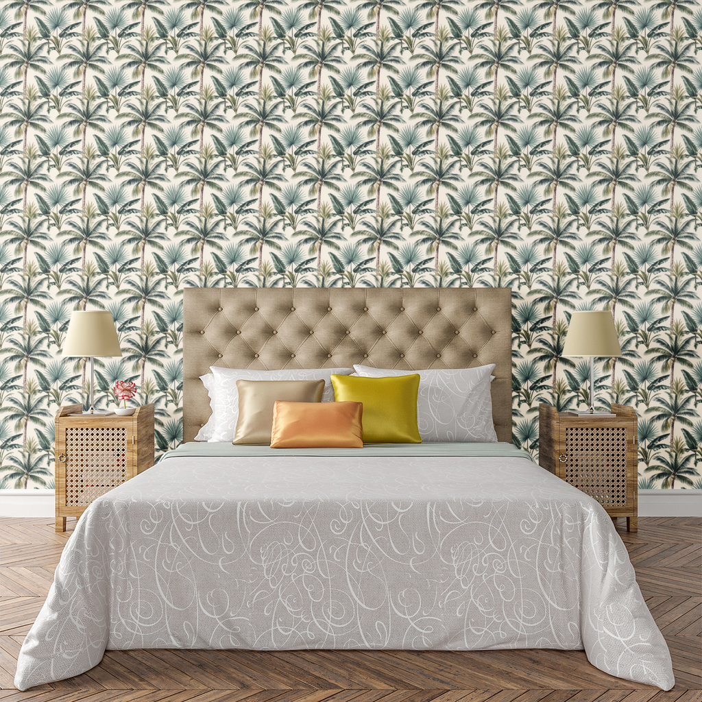 Palm House Neutral Wallpaper