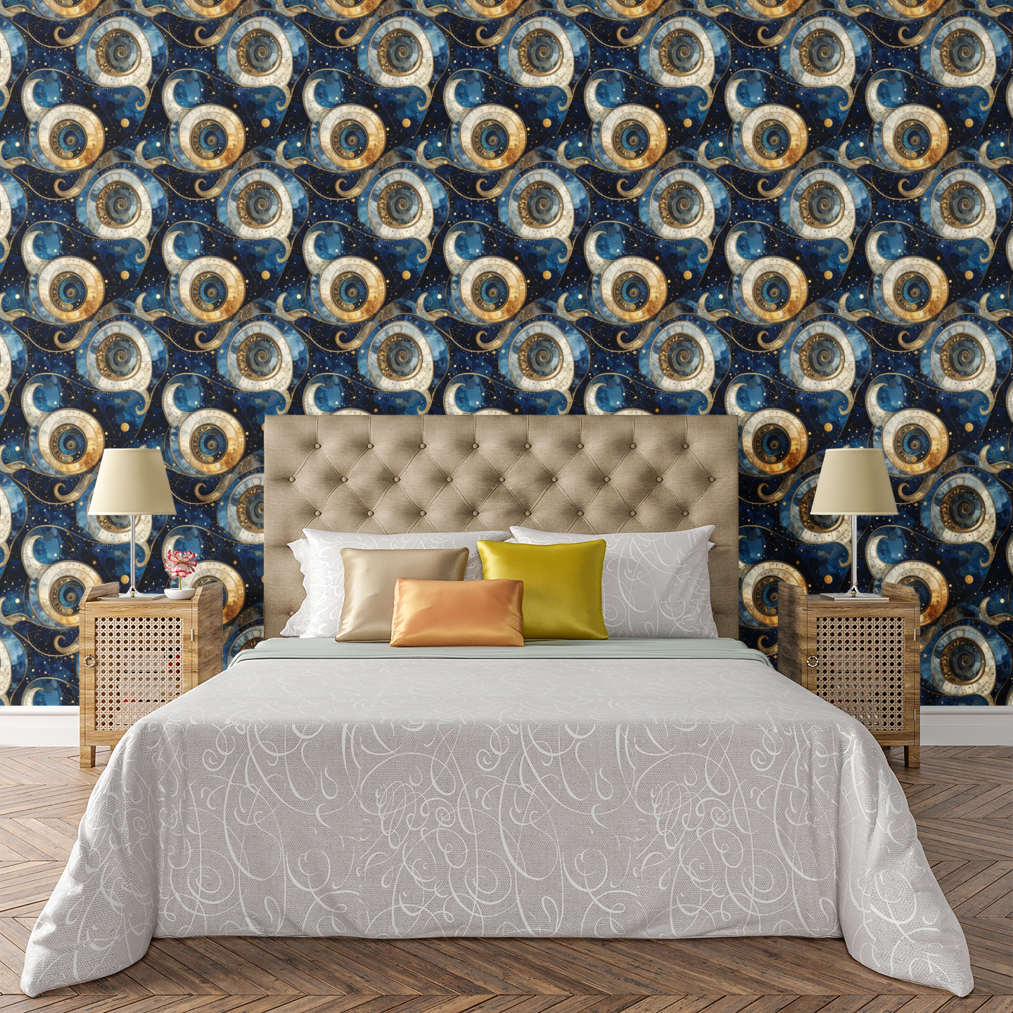 Paisley Constellation Grid Wallpaper
