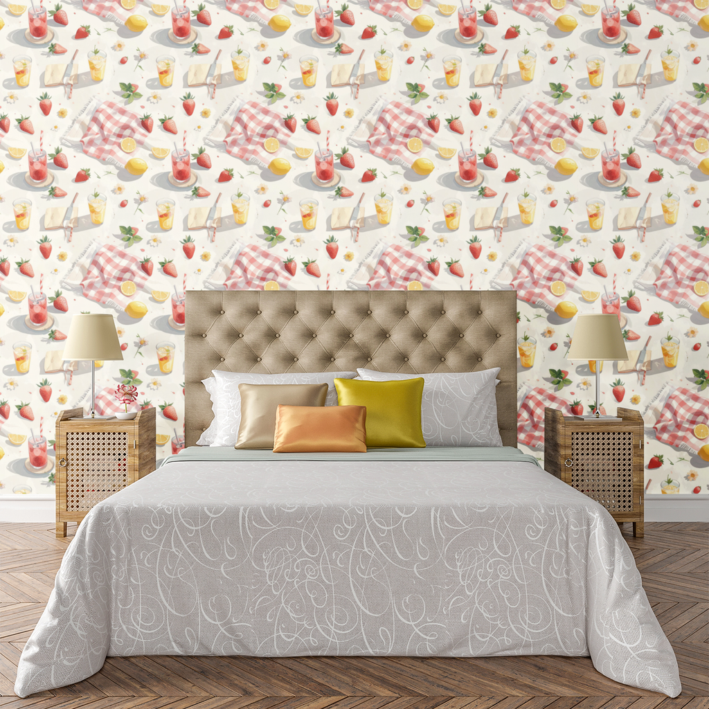 Pastel Picnic Scatter Wallpaper