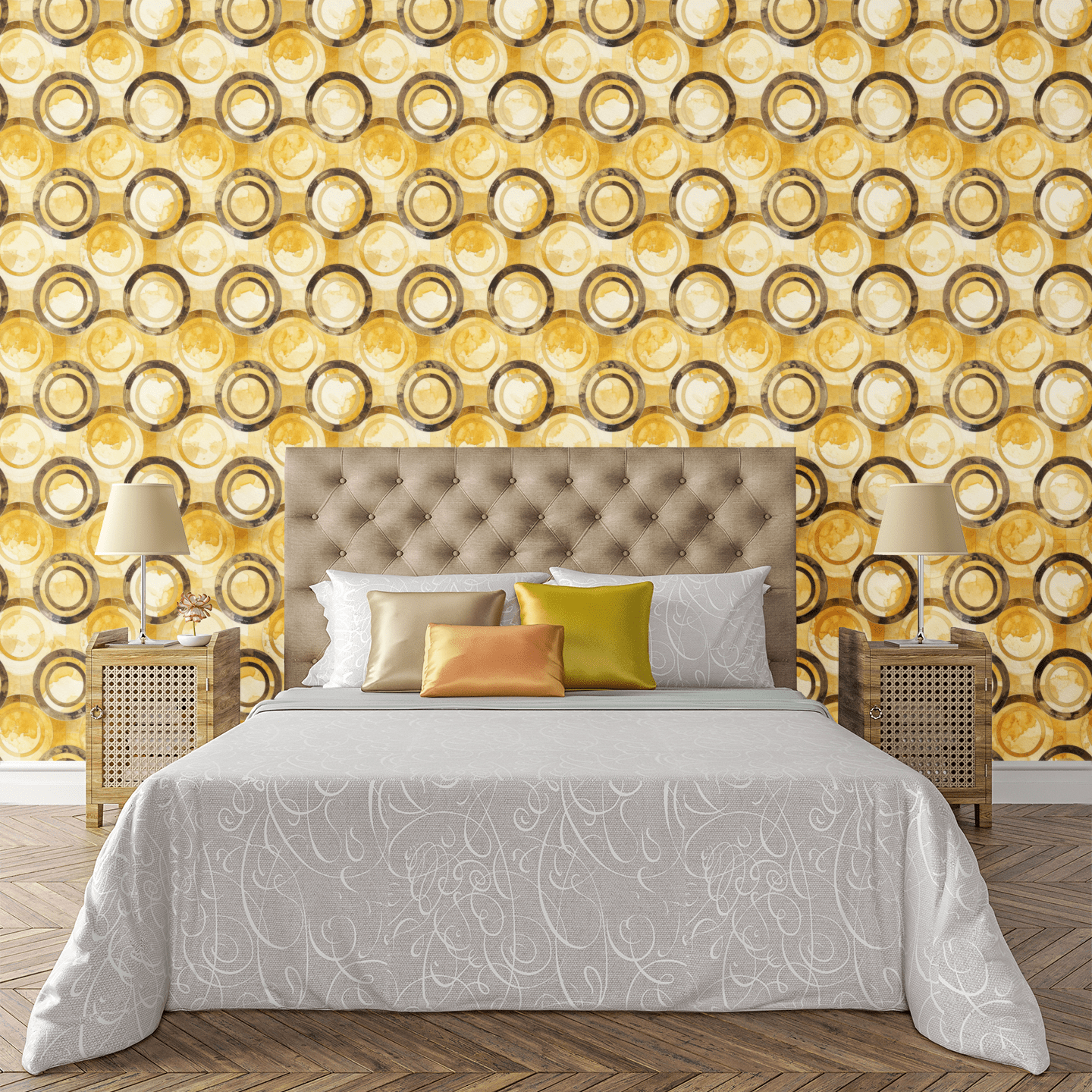 Floating Scale Illusion Wallpaper Peel and Stick Wallpaper | Accent Haus